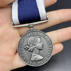 Elizabeth II Commemorative Medal British Badge Brooch Navy For Long Service and Good Conduct Home Decoration Reproduction