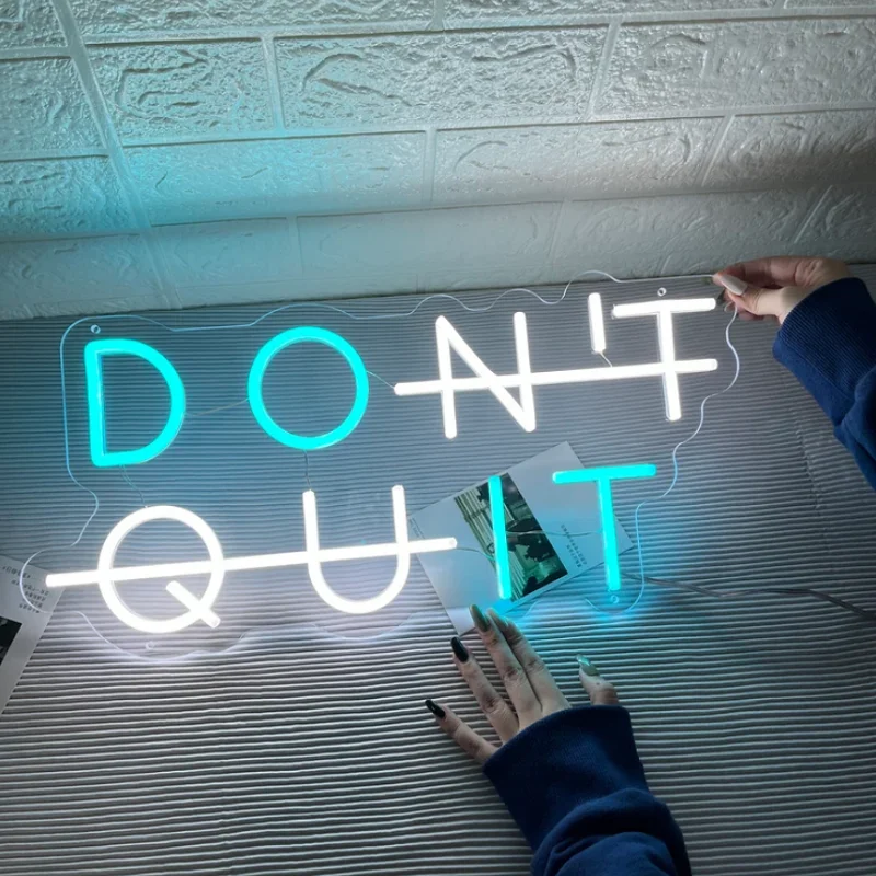 

Custom Led Neon Signs DON'T QUIT DO IT Neon Light Sign Office Room Yoga Gym Room Man Cave Gamer Room Birthday Gift