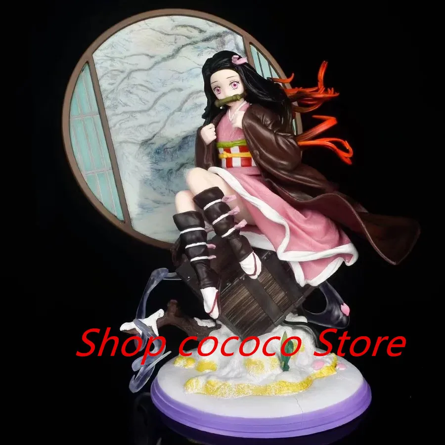 

28CM Demon Slayer Kamado Nezuko Screen Model Toy PVC Figure Toy Gift Collection Decoration Desktop Collection Decoration