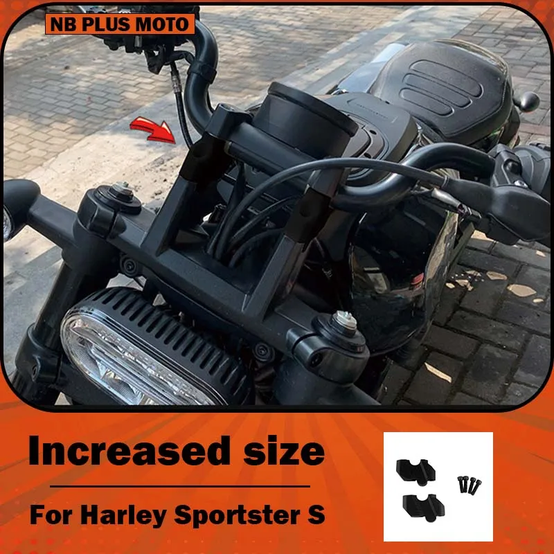 【Premium】For Harley Sportster S SS handlebar heightening and rearward adjustment without damage installation