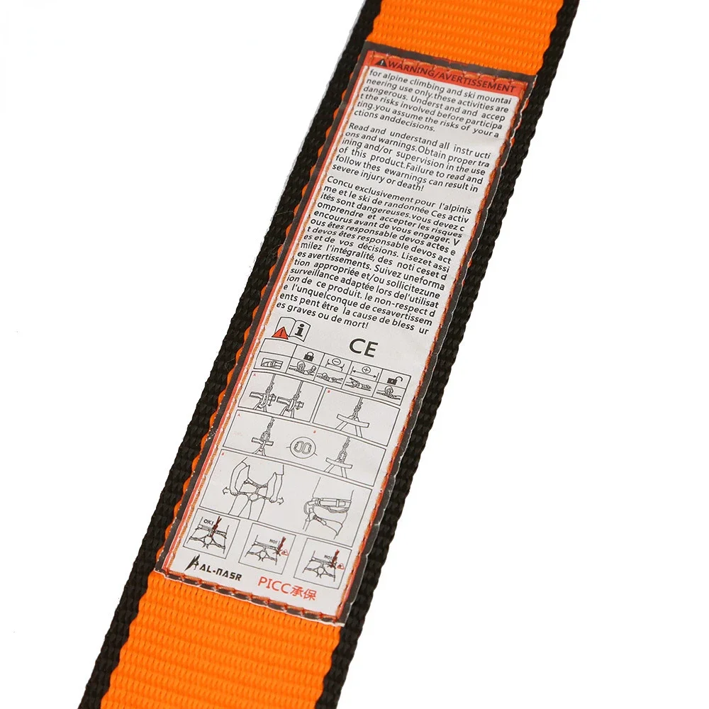 المهنية تسلق تسخير حزام الأمان الآمن للإنقاذ عالية المستوى رضوخ تسلق قابل للتعديل معدات رابيلينغ نصف الجسم