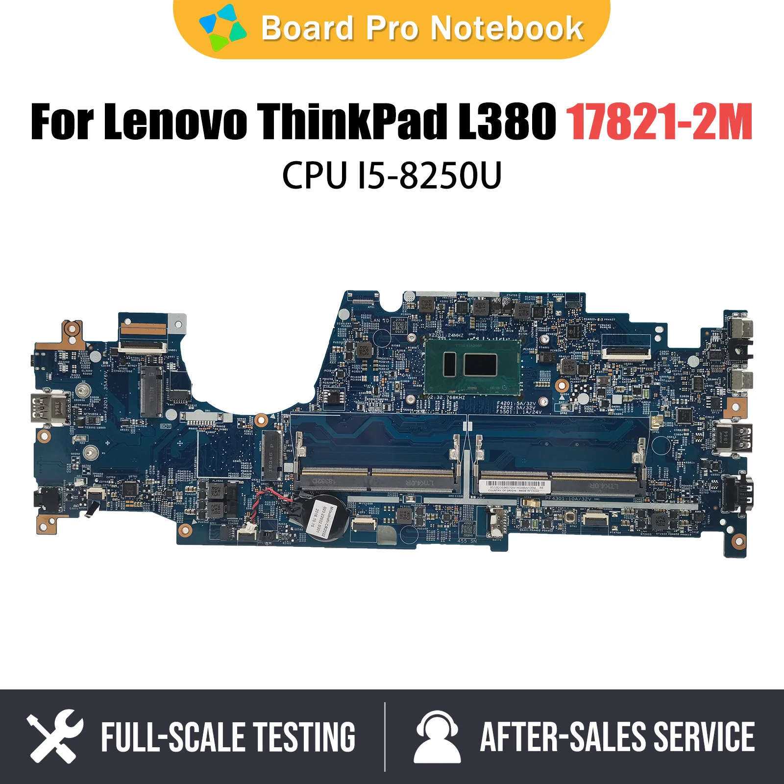 02HM000 01LW954 02HM023 For Lenovo ThinkPad L380 Notebook Motherboard LKL-1 MB 17821-2M 448.0CT04.002M With CPU I5-8250U