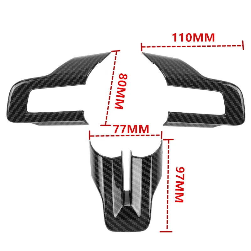 Carbon Faser Auto Innen Lenkrad Abdeckung Trim Rahmen Fit Aufkleber Für Ford Mustang 2015 2016 2017 2018 - 2023 zubehör – Detail 3