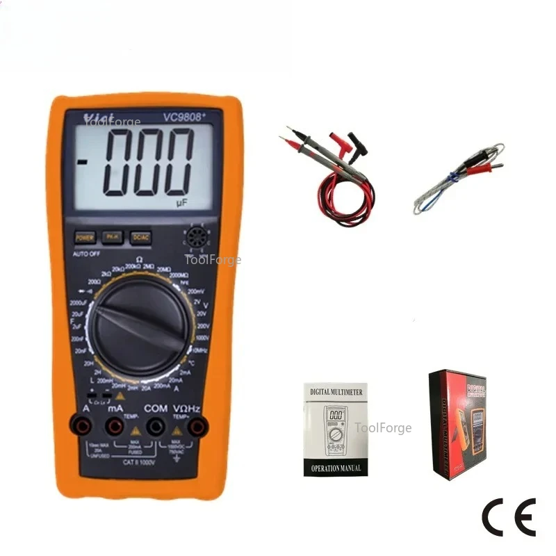 VICI VC9808+ Digital Multimeter Smart Auto Range 1000V 20A Ohm Hz Capacitance Inductance hFE Diode Meter AC DC DMM Multitester