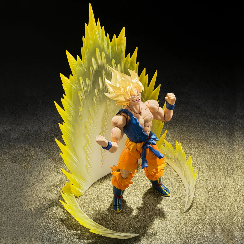 14cm Bandai Originate Dragon Ball Goku S.H Figuarts Super Saiyan Frieza Action Figure Battle Damage Form Boxed Model Doll Toys