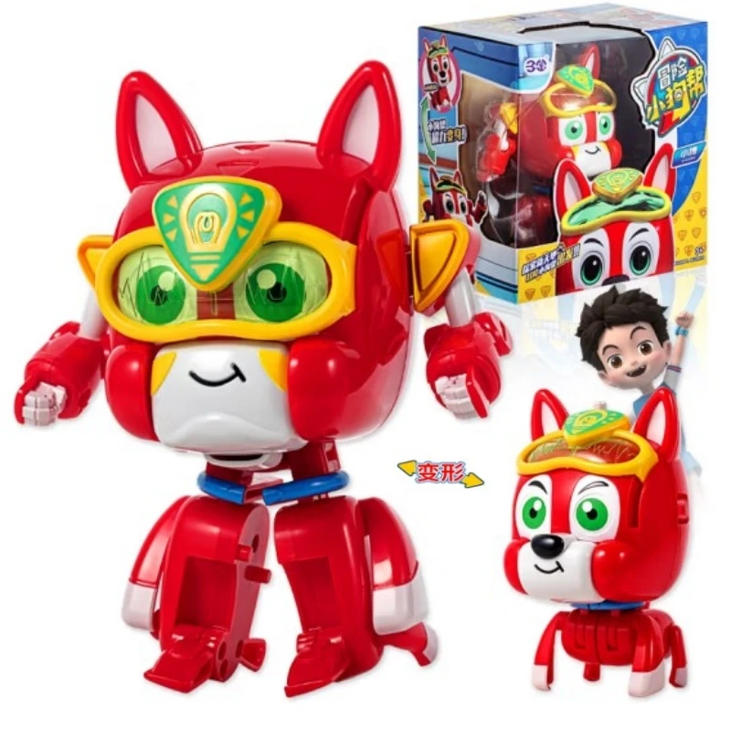 Adventure Puppy Gang Anime Dog Deformation Robot Action Figures Animal Deform Pet Transformation Toys Kids Boys Girl Gift