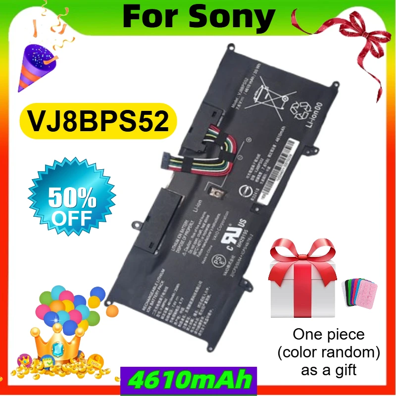 

VJ8BPS52 High-Quality Laptop Battery for Sony VAIO S13 VJS112C0911W VJS132C0711B VJS131C0211S VJS112C0111B 4610mAh