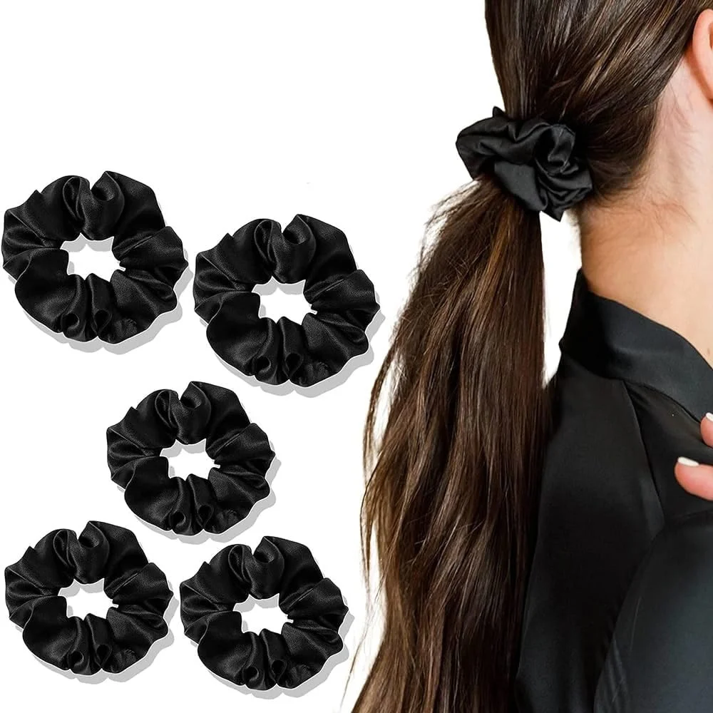 Black Women Velvet Scrunchies Elastic Hair Bands Women Girls Large Intestine Ring Headdress Female Headwear Hair Accessories