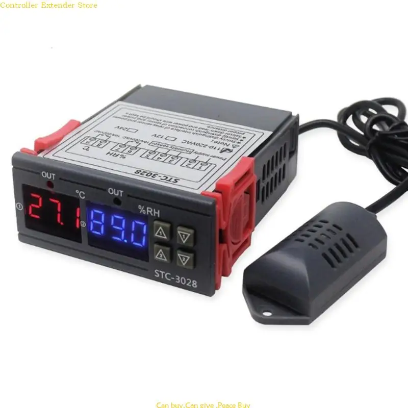 LCD-Thermostat Temperature Humidity Control STC-3028 Thermometer Hygrometer Incubator Controller 12V/24V/110V-220V