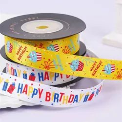 New 20mm 9 Meters Colored Cartoon Cake Cotton Ribbon Wrapping Embellishments Party Decoration Ribbon DIY Gift Packagin Ribbon