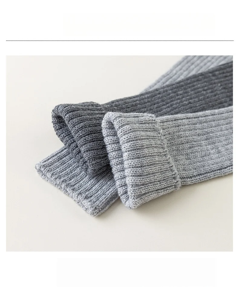 الربيع الدافئة محبوك ترهل الجوارب لوليتا الكورية نمط الدانتيل تقليم عالية أنبوب تدفئة الساق للأطفال مكافحة بيلينغ لباس خارجي الجوارب #5