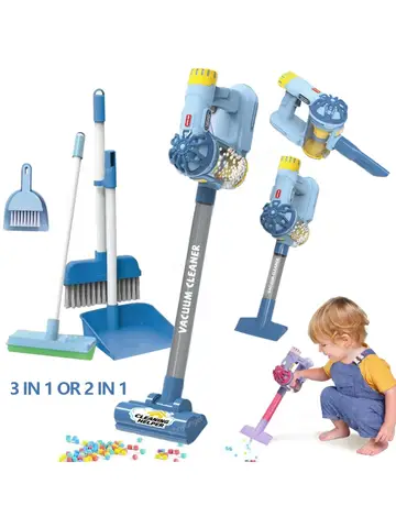 Kids Simulation Electric Vacuum Cleaner Cleaning Set for Toddlers Role Play Housekeeping Educational Toys Girl Boy Gifts