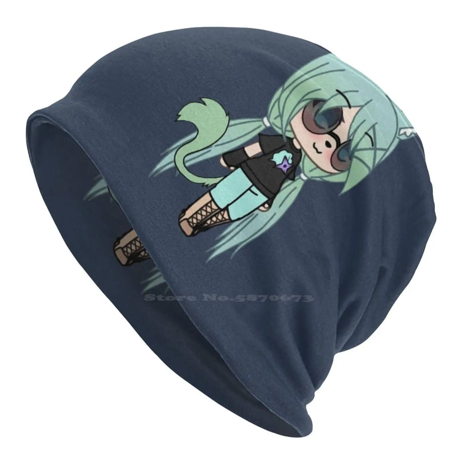 Gacha Life Series-The Tomboy Knitted Hat Warm Beanie Outdoor Caps Gacha Life Chibi Kawaii Anime Manga Cartoon Tomboy Hoyden