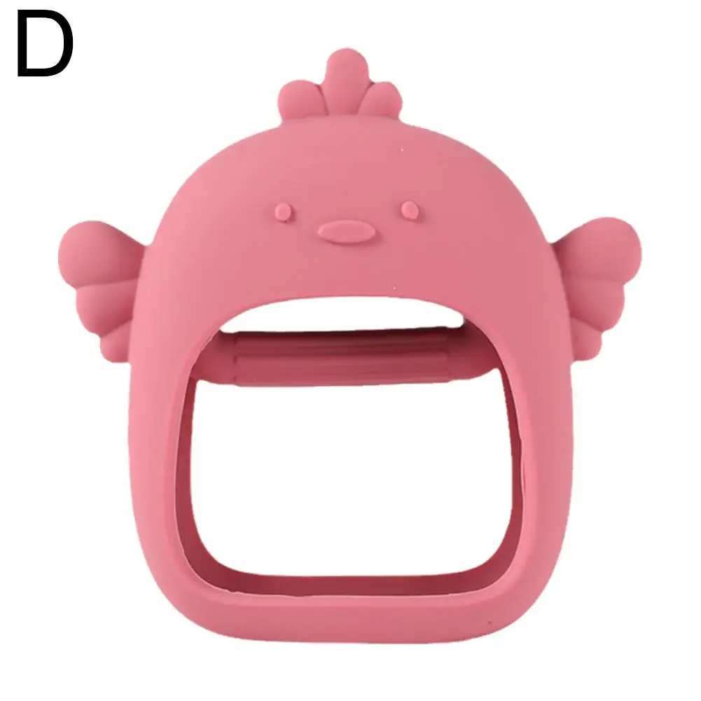 Luva mordedor de silicone para bebê Brinquedos de dentição portáteis Anti-comer, mastigação de segurança, materiais de enfermagem, removível, C9T3