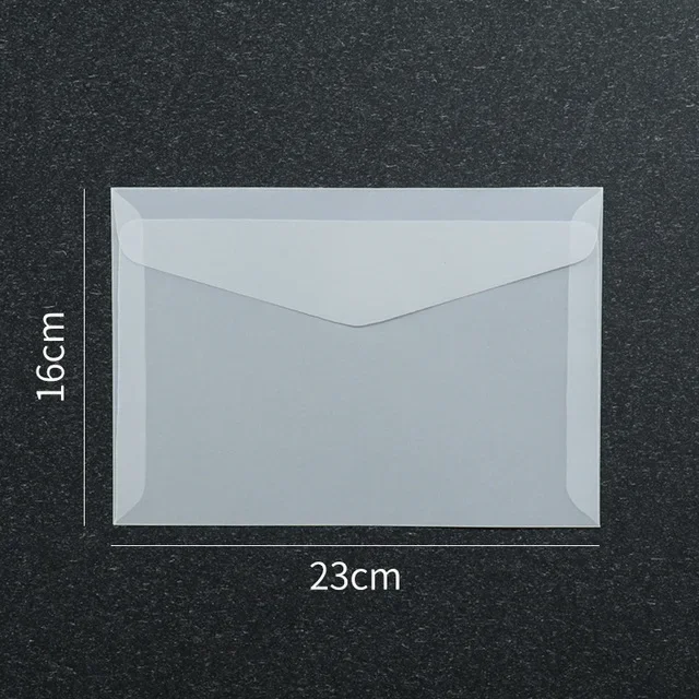 50pcs Transparent Sulfuric Acid Paper Envelope Vintage Wedding Postcard Invitation Card Storage Translucent Blank Envelope