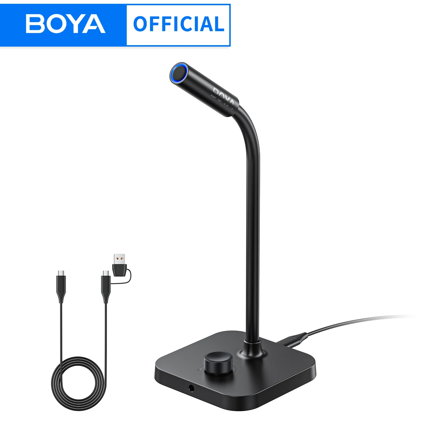 Image of BOYA CM40 Gooseneck-Kondensatormikrofon USB Plug & Play ENC Geräuschunterdrückung 360° ° 3,5-mm-Anschluss für Meetings, Streaming, Podcasts, PC, Laptop, Telefon anpassen