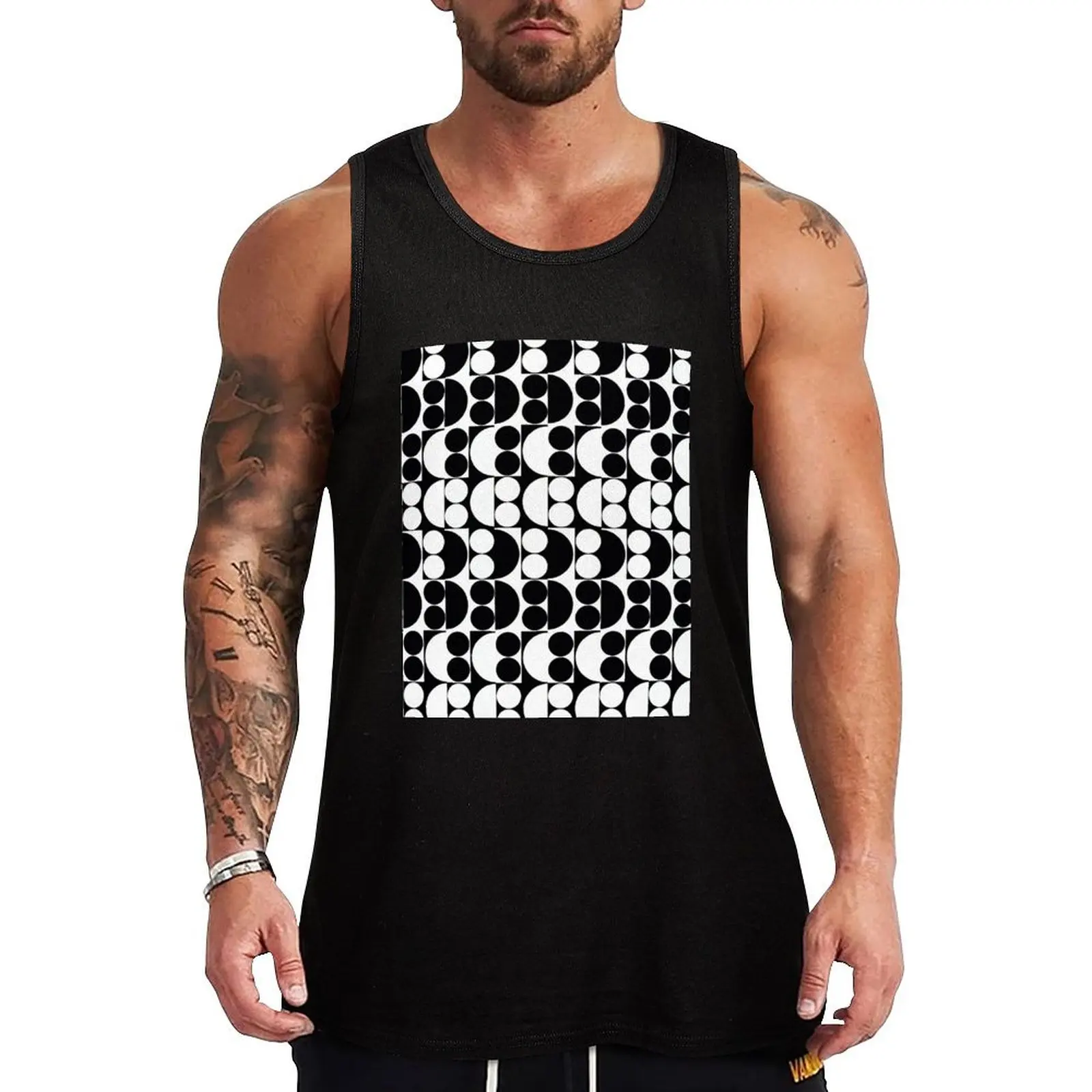 op art #2 Tank Top Simple Casual Tank Top Basic Lightweight Undershirt