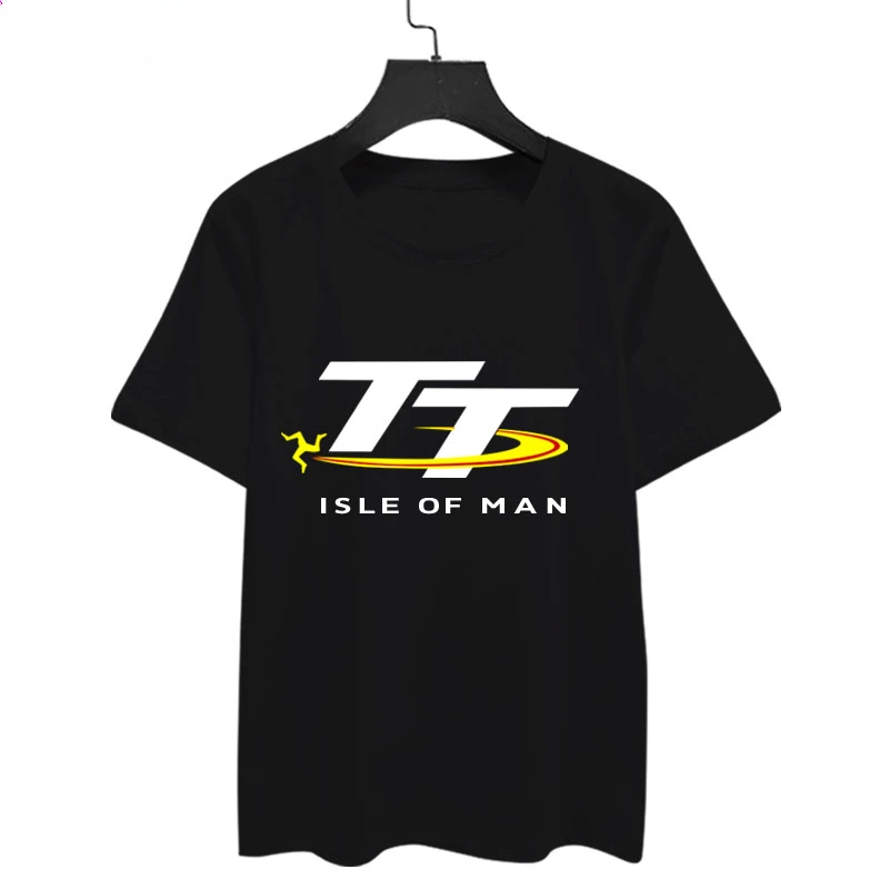 

Heavy Motorcycle Motorcycle Isle of Man TT Around The Island Motorcycle Pure Cotton Short Sleeve T-shirt Men's and Women's Loose