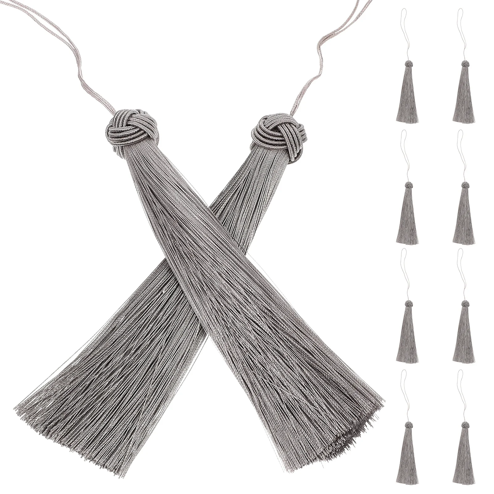 

10pcs Decorative Tassel Ornaments Diy Craft Material For Home Decorations Christmas Beads Keychain Bookmark Pendant Hanging