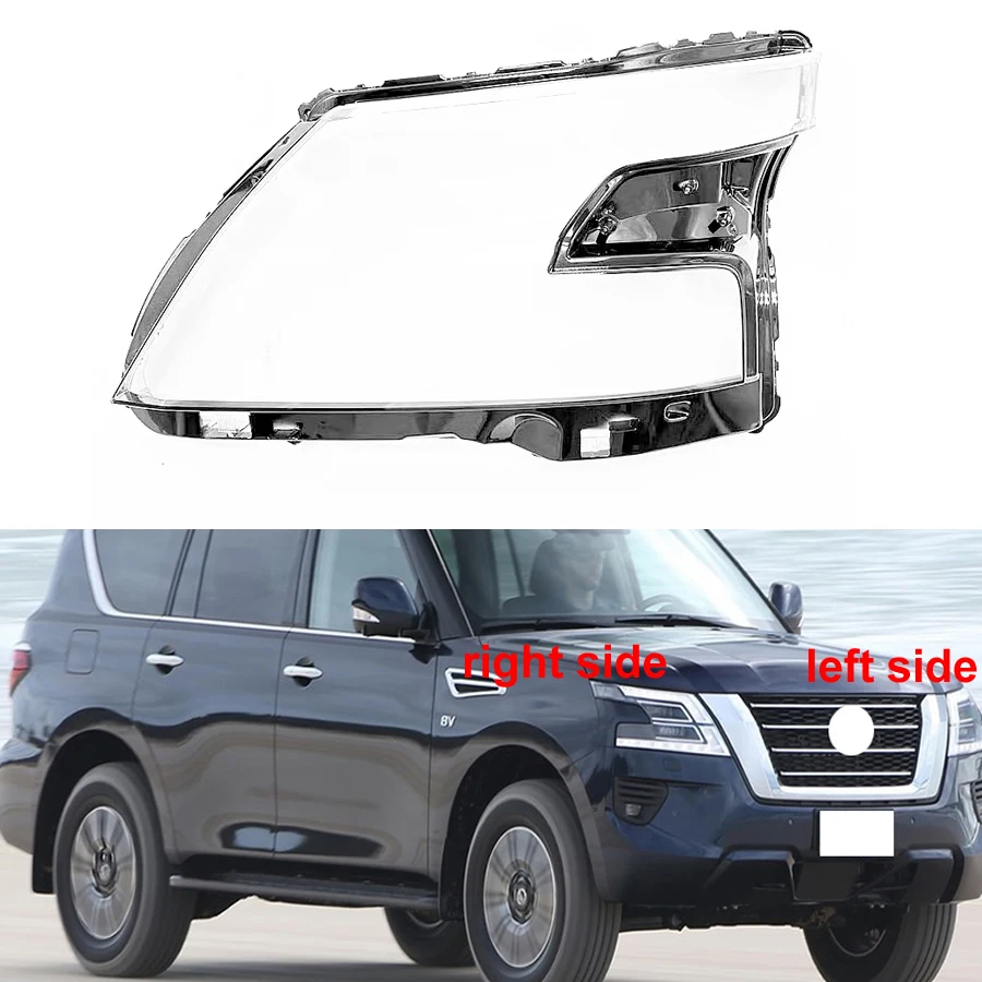 

For Nissan Patrol 2020 2021 Headlight Cover Shade Headlamp Shell Transparent Lens Plexiglass Replace The Original Lampshade