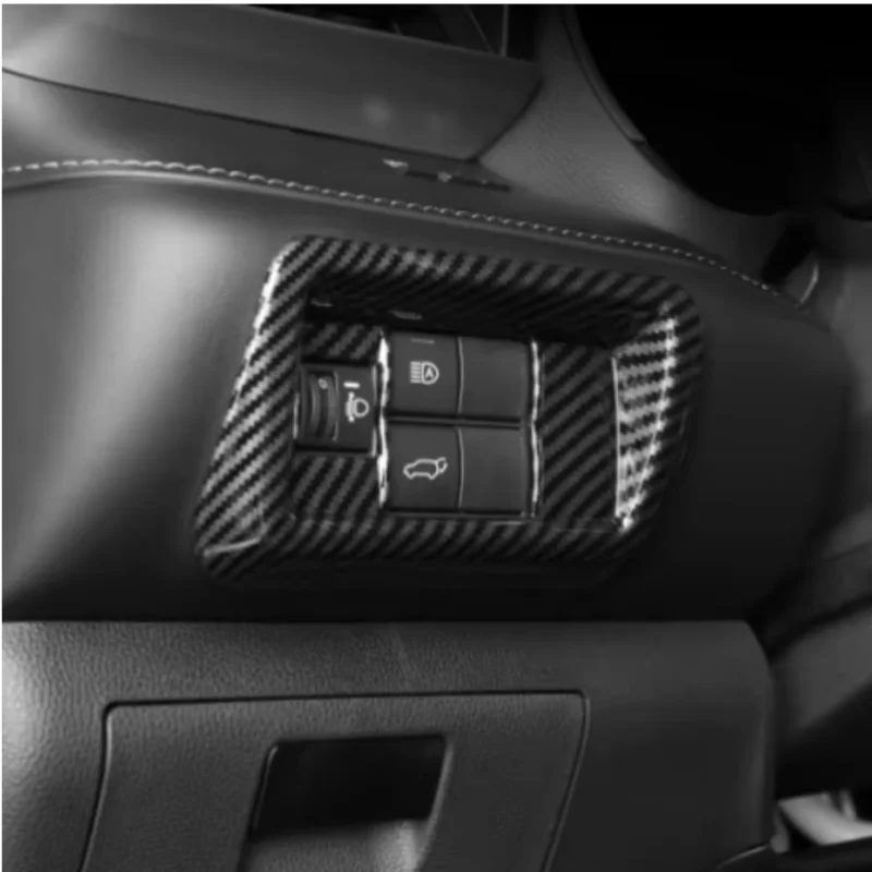 LHD For Toyota Highlander Kluger XU70 2021-2024 ABS Plastic Chrome Car Headlight Control Cover Trim Styling Accessories