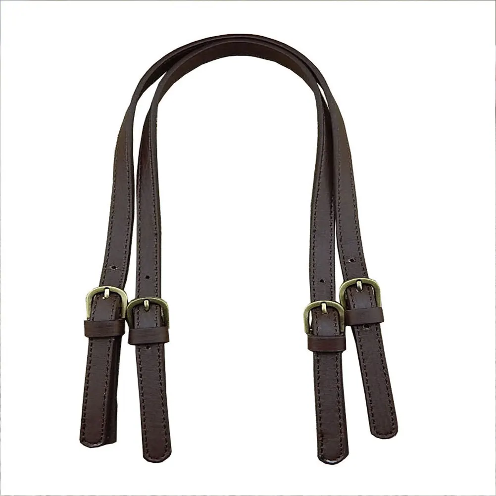 2Pcs Synthetic Shoulder Strap Adjustable Handbag Belt Tote Bag Replacement Long-Lasting Deep Coffee DIY Pouch Accessory
