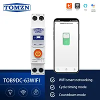 TOB9DC 8-90V DC 1-63A WIFI disyuntor inteligente TUYA vida inteligente control Led fuente de alimentación conmutada PLC temporizador cuenta atrás carril Din