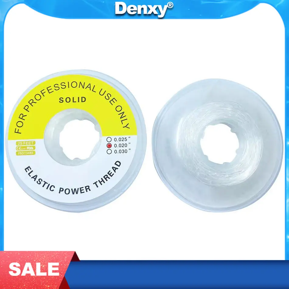 

Denxy 3pcs 25feet/Roll High Quality Dental Orthodontic Strong Elastic Power Solid Thread Dental Power Elastic