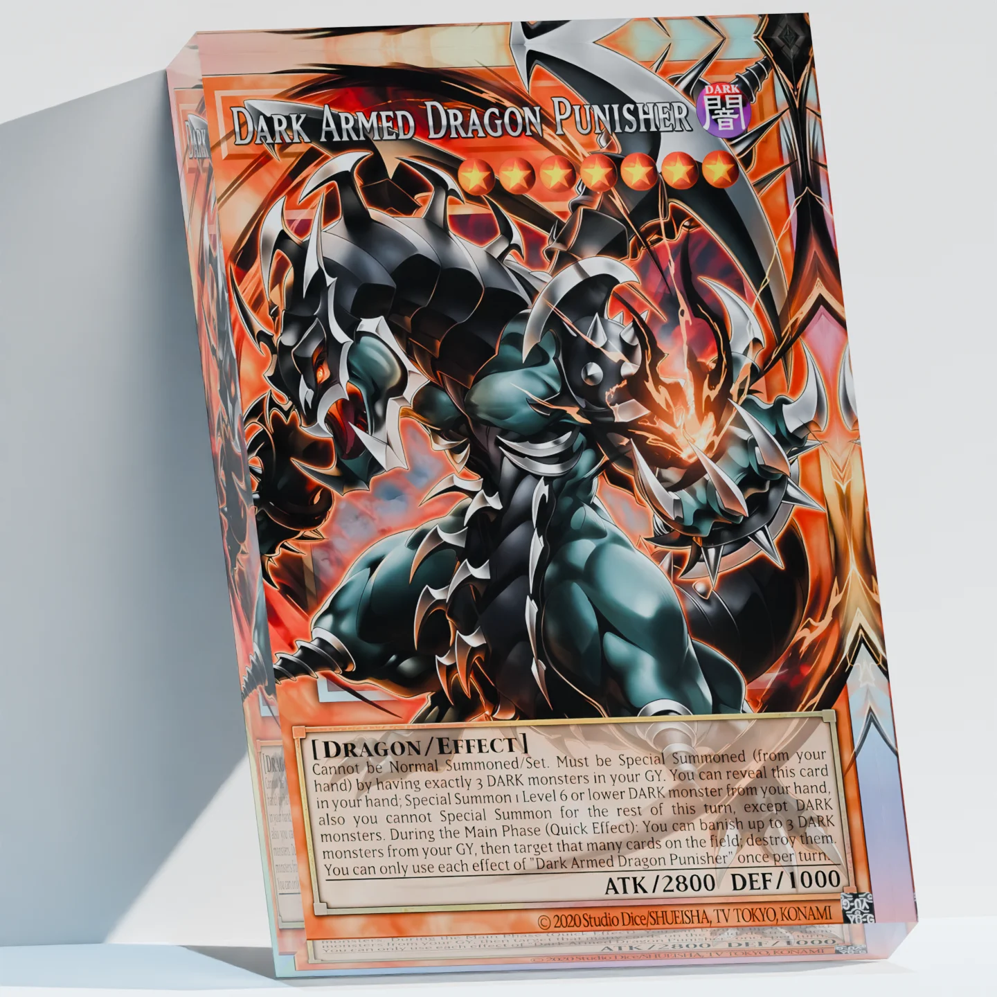 Yu-Gi-Oh YGO Dark Armed Dragon Punisher DAD Clear Acrylic Block Anime Goods Desktop Ornament Desk Decor Collection Gift