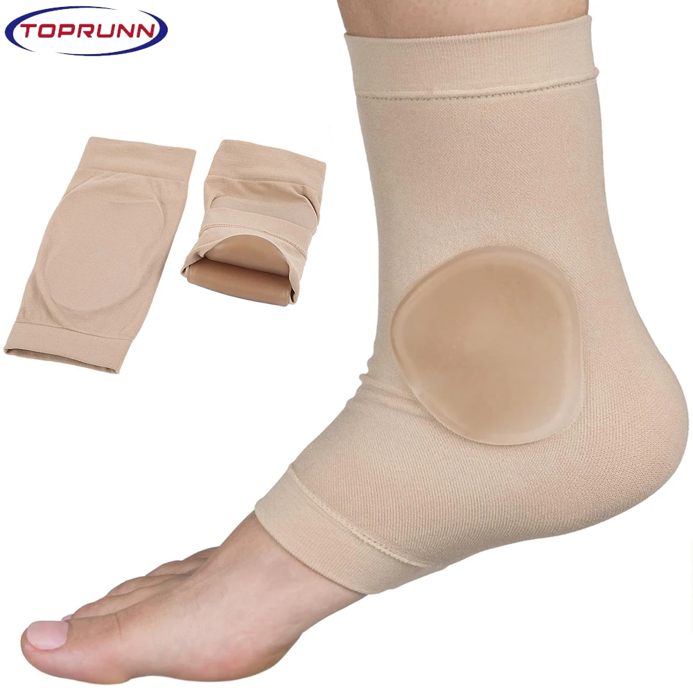 2pcs Ankle Heel Elastic Protection Sock For Foot Protection of Achilles Tendon and Lace Bite Compression Padded Skate Sleeve