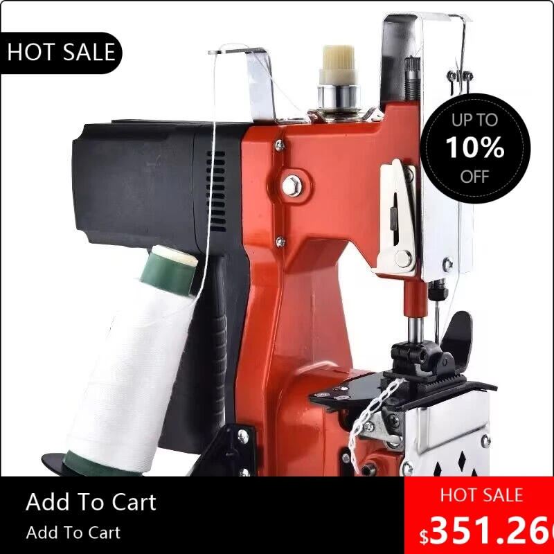 

818003 НОВАЯ GK9-988 Портативная электрическая швейная машина, автоматическая швейная машина, небольшая упаковочная машина для тканых пакетов