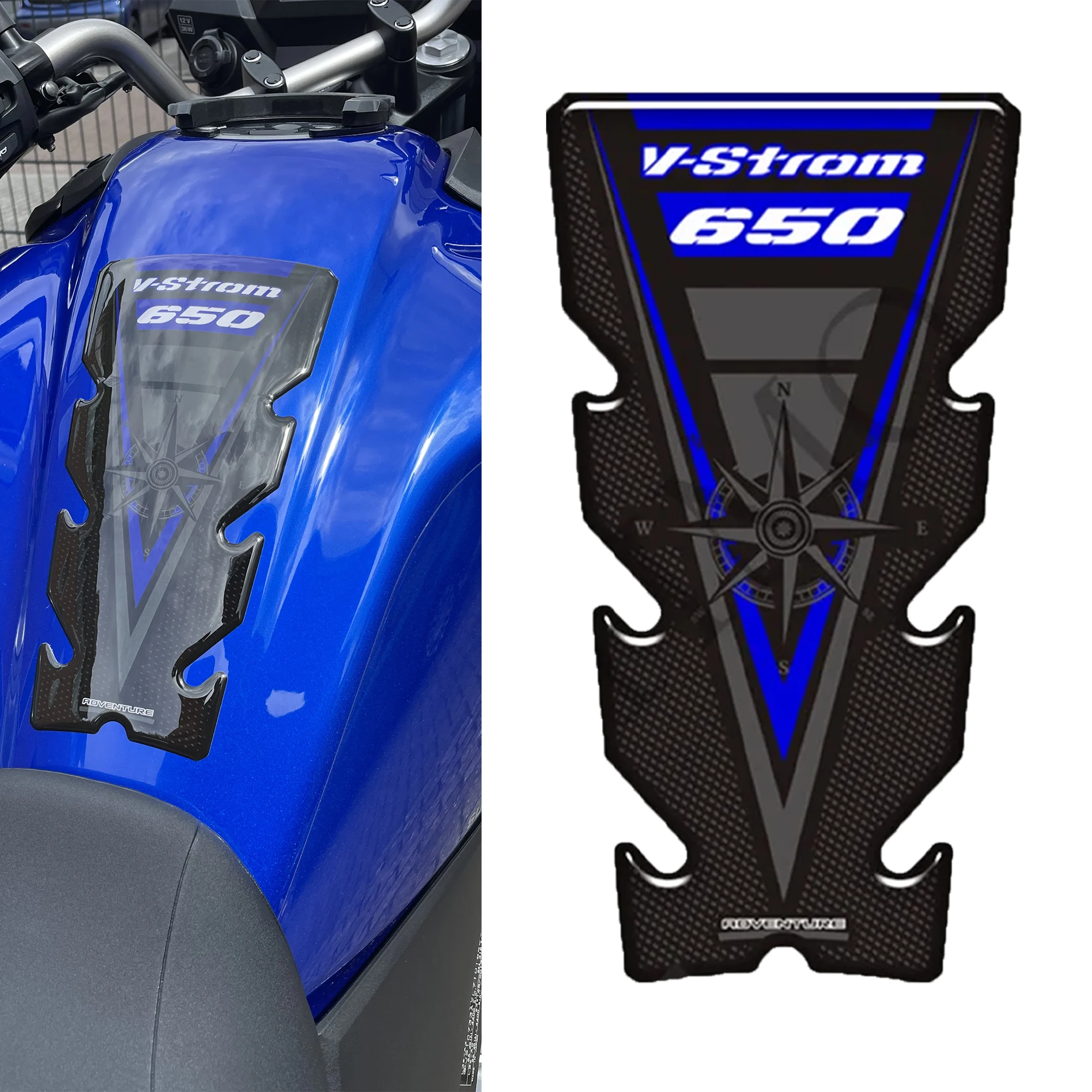 For Suzuki V STROM VSTROM DL 650 XT 650XT Adventure Fuel Oil Kit Motorcycle Stickers Tank Pad Protector Trunk Luggage Cases