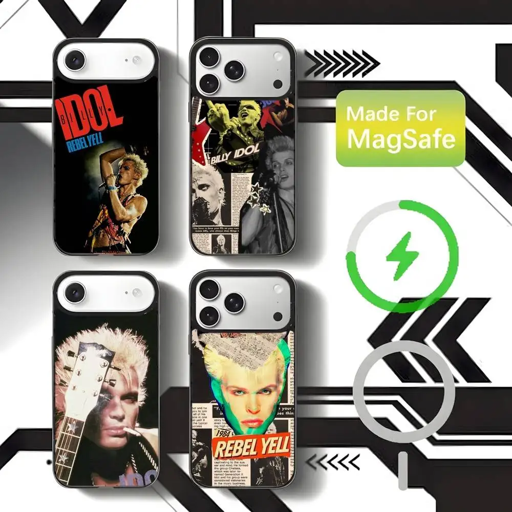 

Rock Singer Billy Idol Phone Case For iPhone 17,16,15,14,13,12,11,Pro,Max,Plus,Mini,SE4,E Magnetic Magsafe Wireless Charging