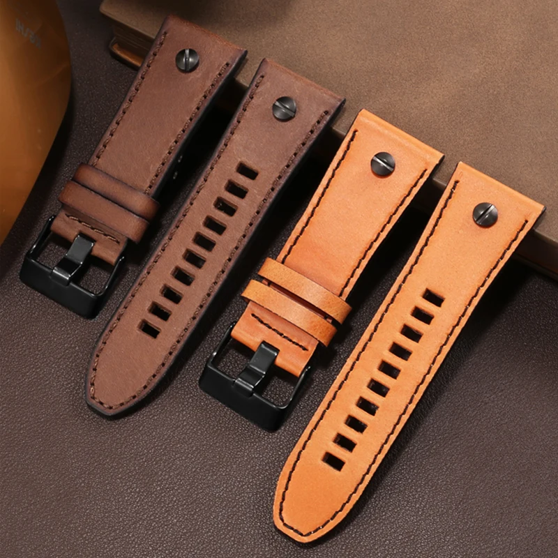 

Matte Vintage Cowhide Watch Band For Seven Friday P2/PS1/M2/02 Q2 Strap Genuine Leather Watch Band 28Mm Large Dial Men Bracelet