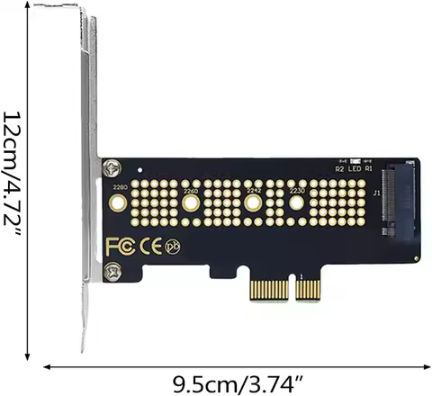 M.2 NVME SSD to PCIe 4.0 Adapter Card 64Gbps M-Key PCIe4.0 X1 X4 For Desktop PC PCI-E GEN4 Full Speed