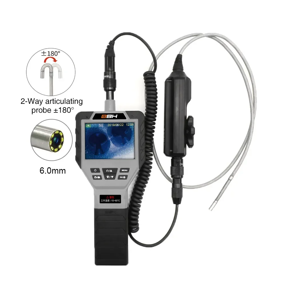 

High Definition Inspection Camera For Damage Inside Engine Cylinder 3.5 Inch Screen Full Function 6.0mm Lens Borescope Camera