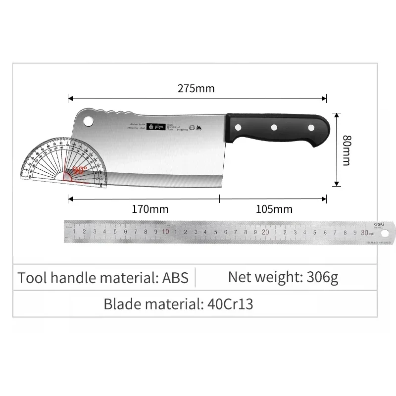 Best Kitchen Chopping Bone Knife Stainless Steel Sharp Meat Cleaver Household Kitchen Knife Cutting Vegetables and Mincing Meat