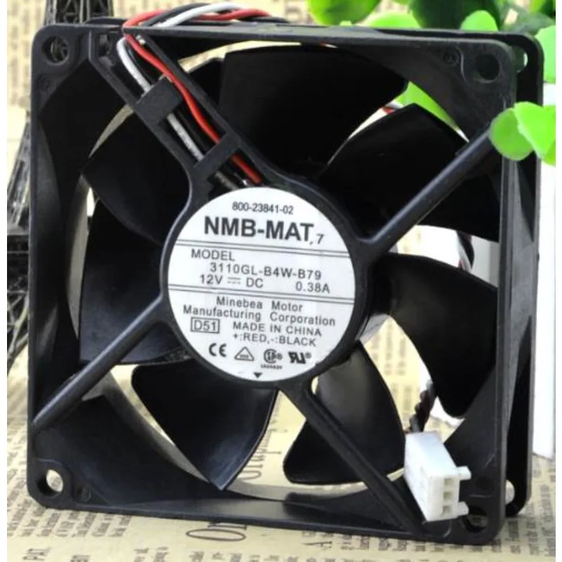 New CPU Fan For NMB 3110GL-B4W-B79 DC12V 0.38A Cisco Switch Cooling Fan 8025 80X80X25mm