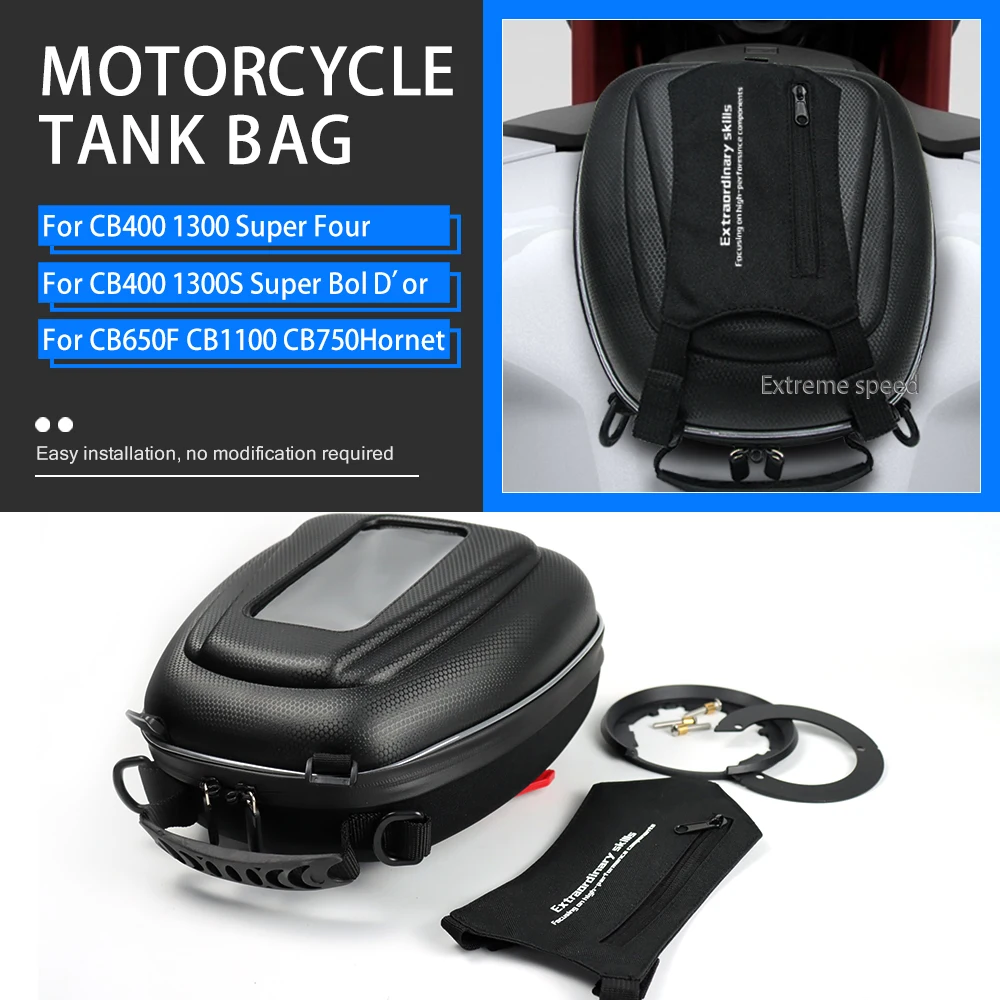 

Detachable Tanklock Flange Tank Bag Luggage For HONDA CB650F 750 1100 400 1300 S 2014 2018 2023 2024 Motorcycle bags