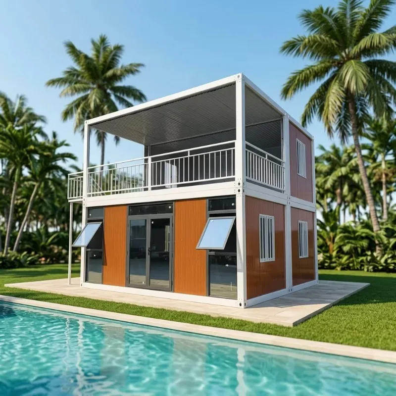 Large Space Foldable Expandable Container House Open Layout High Ceiling Design Bright Lighting Prefab Villa For Scenic Area