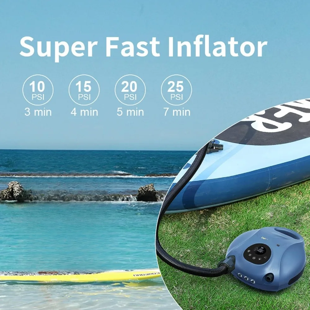 Paddle pump Rechargeable air pump Electric portable 10000mAh battery, 25PSI high pressure inflator