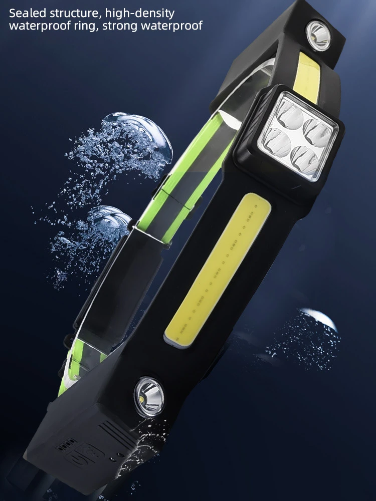 LED Portability Headlamp Intelligent Induction Head Light COB Waterproof Rechargeable Head Flashlight Outdoor Night Run Fishing