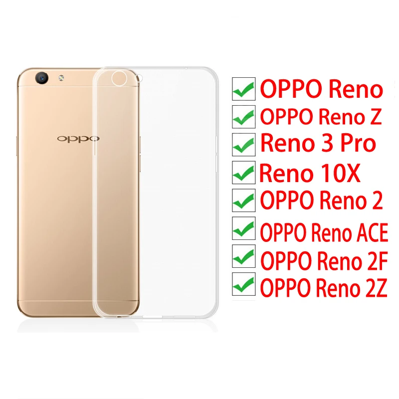 Soft TPU Case For OPPO Reno 2Z 2F ACE 10X Zoom 3 4 Pro 5G Silicone Cases for OPPO Reno2 Z F Reno 2 Z 3 Pro 3Pro Protective Cover