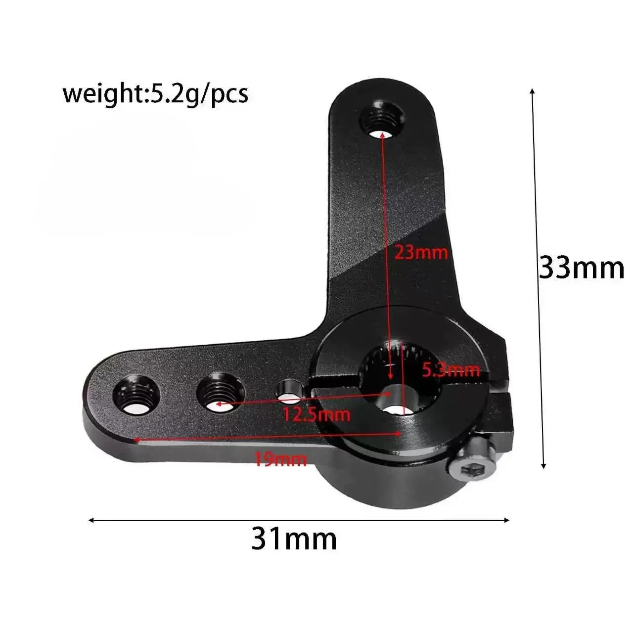 1Pcs Metal 25t Steering Arm Servo Horn for 1/10 1/8 methanol car Hongnuo Snake Zi HPI Jingshang FW06