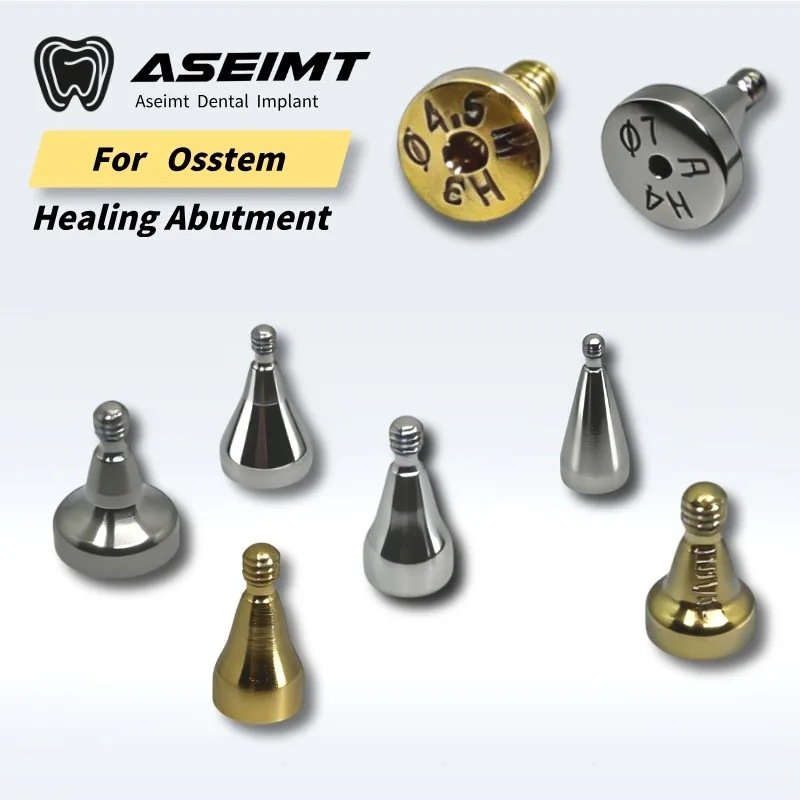 

For Osstem Dental implant Healing Abutment TC4ELI Titanium Dental Abutment Healing Cap Customized OEM ODM Dental materials