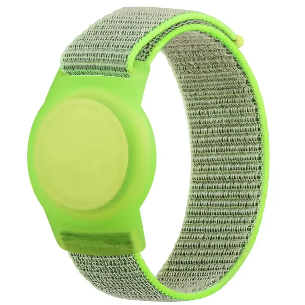 TPU Case+Nylon Loop Strap for Apple AirTag 2 Kids/Adults Location Tracker Sports Wristband for AirTag 2 Change To Belt Accessory