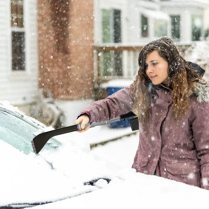 Car Snow Brush Snow Remover With Ergonomic Grip Winter Window Tool Multifunctional Scraper For Cars Trucks SUVs