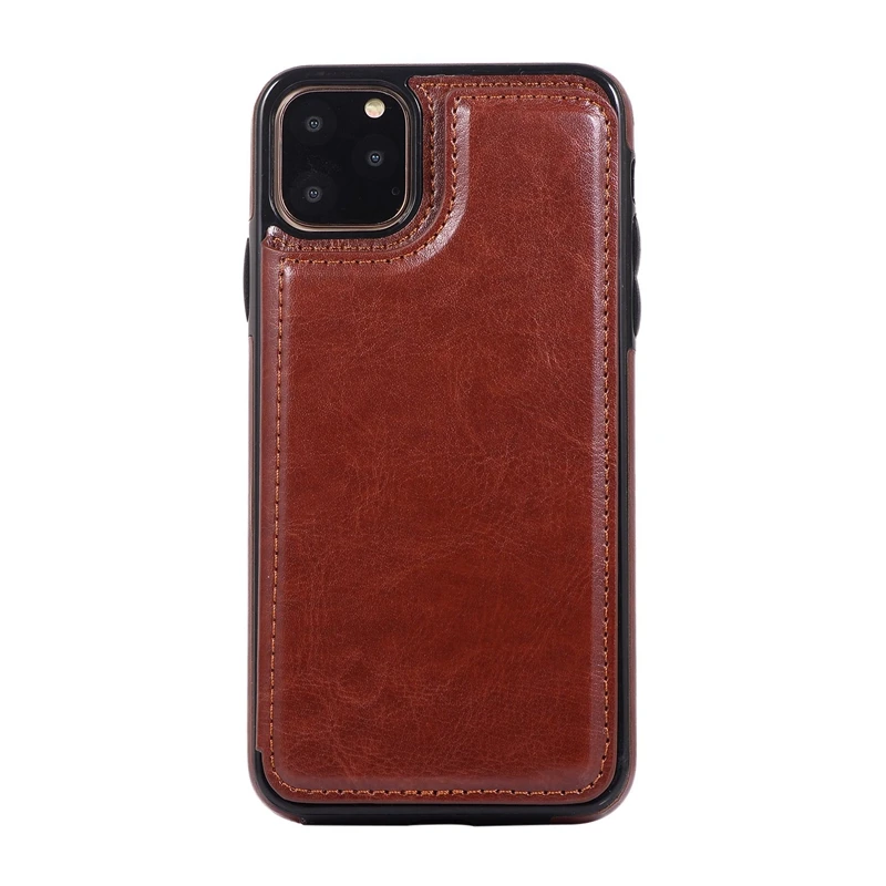 Capa Flip à Prova de Choque para iPhone, Carteira Magnética, Slot Para Cartão, PU e TPU, 6,5 polegadas, iPhone 11 Pro Max
