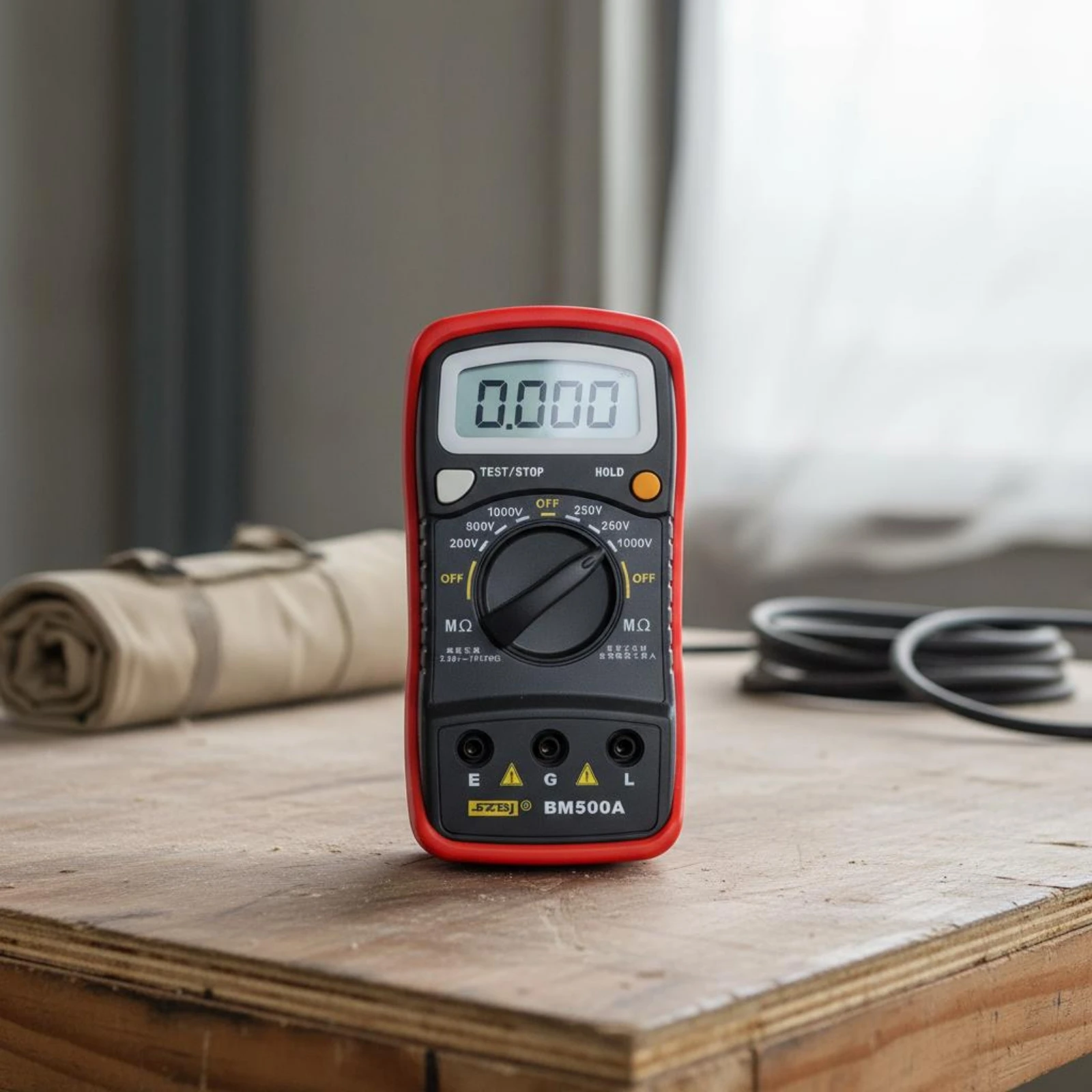 1000V Insulation Tester Large Digital Screen Display Digital Megohmmeter Electronic Megohmmeter Data Hold Function Megaohm Meter