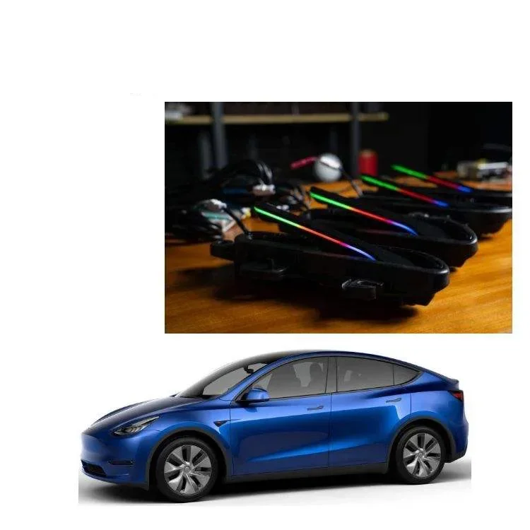 New Product For Tsla Model  Y Auto Door Handle Colorful Flashing Lights Model  Y Illuminated Door Handles